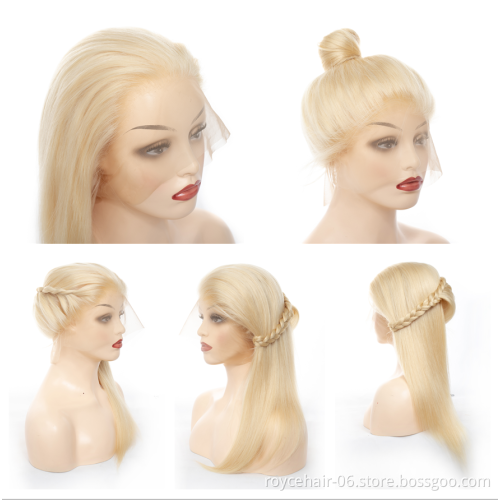 180% Density Raw Virgin Indian Hair 13X6 613 Blonde Body Wave HD Transparent Lace Frontal Human Hair Wigs for Black Women